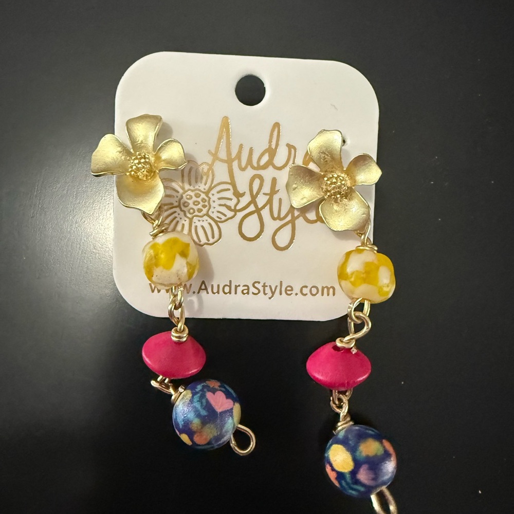 Audra Style floral beaded earrings